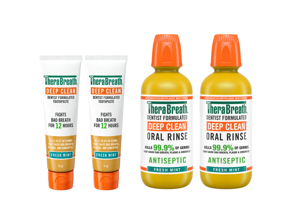 TheraBreath Deep Clean Oral Rinse & Toothpaste Bundle (Q4EG)