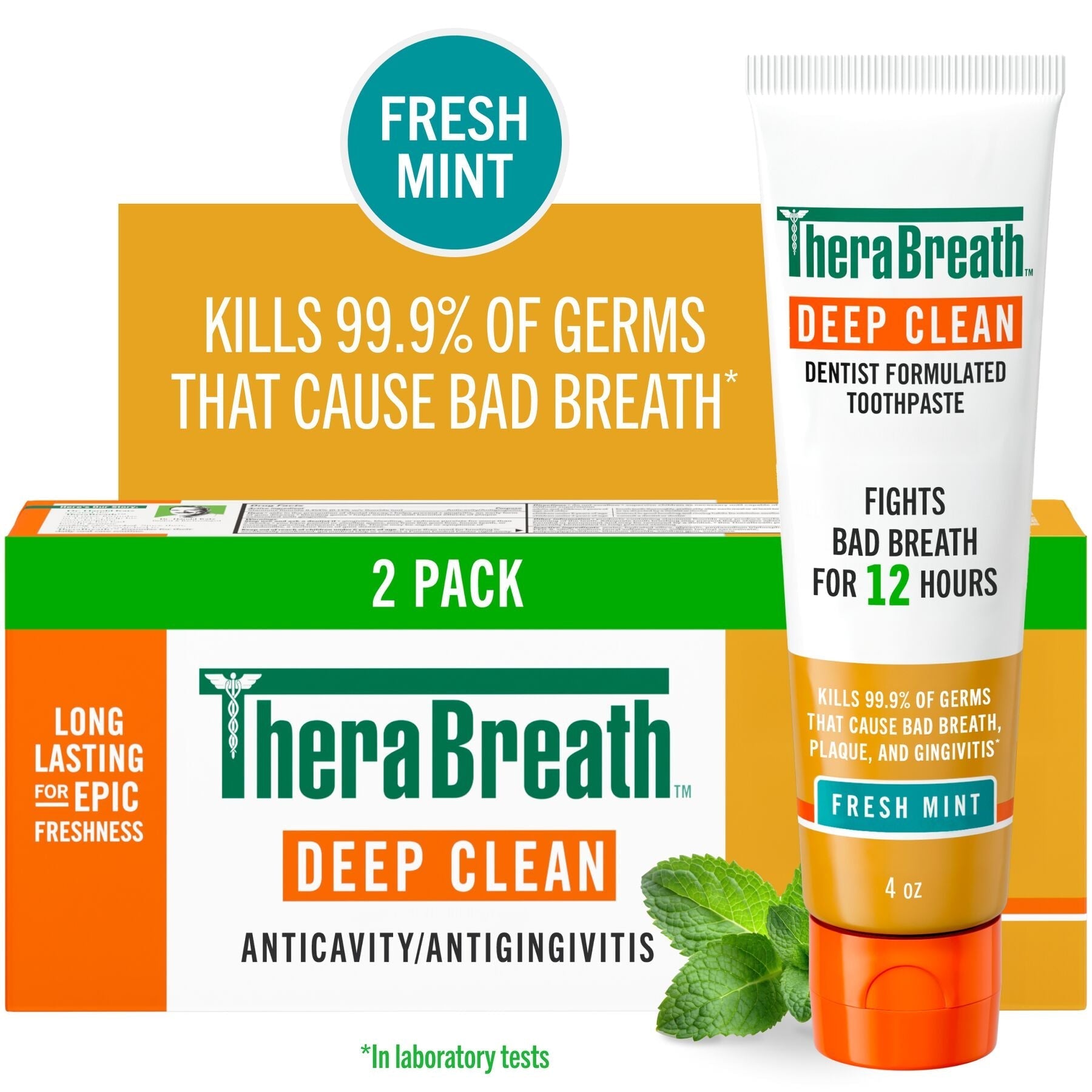 TheraBreath Deep Clean Oral Rinse & Toothpaste Bundle (Q4EG)
