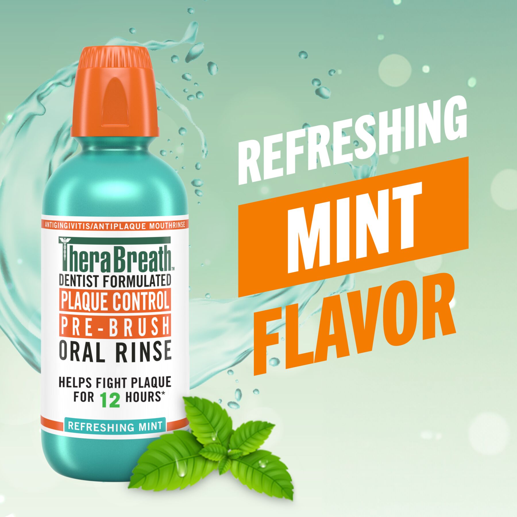 Plaque Control Pre-Brush Oral Rinse - Refreshing Mint Flavor (3I7M)