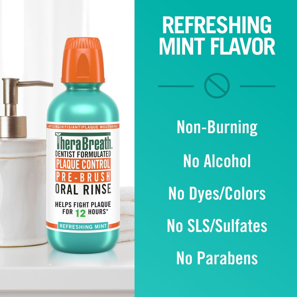 Plaque Control Pre-Brush Oral Rinse - Refreshing Mint Flavor (3I7M)