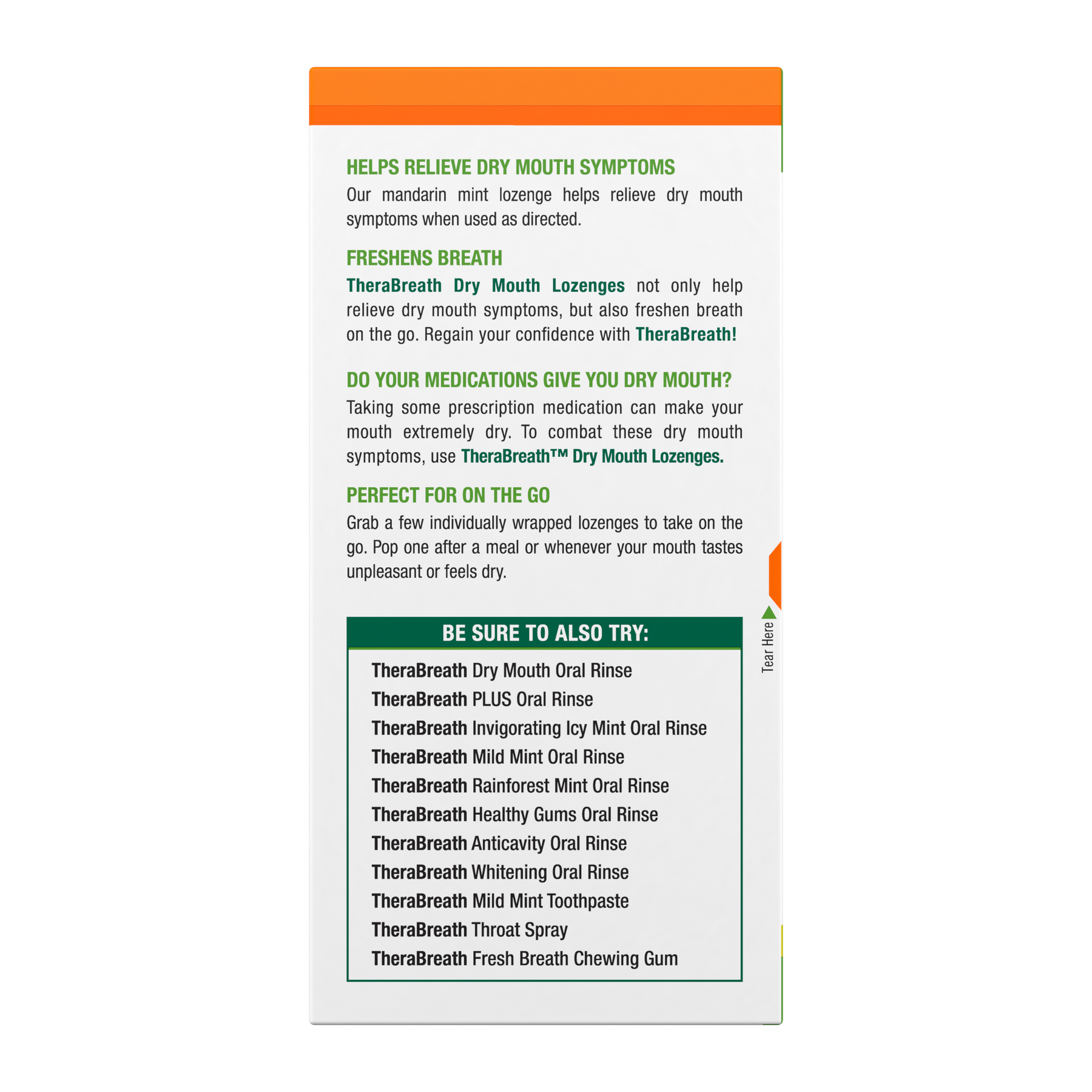 Dry Mouth Lozenges - Mandarin Mint (AX5A)