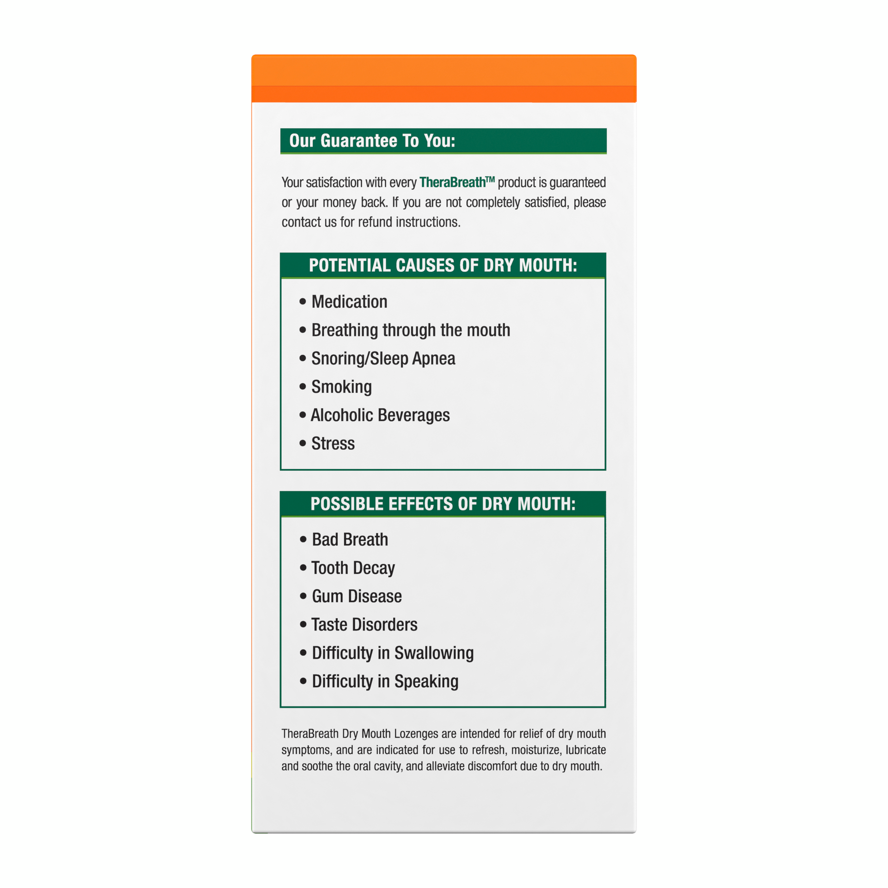 Dry Mouth Lozenges - Mandarin Mint (AX5A)