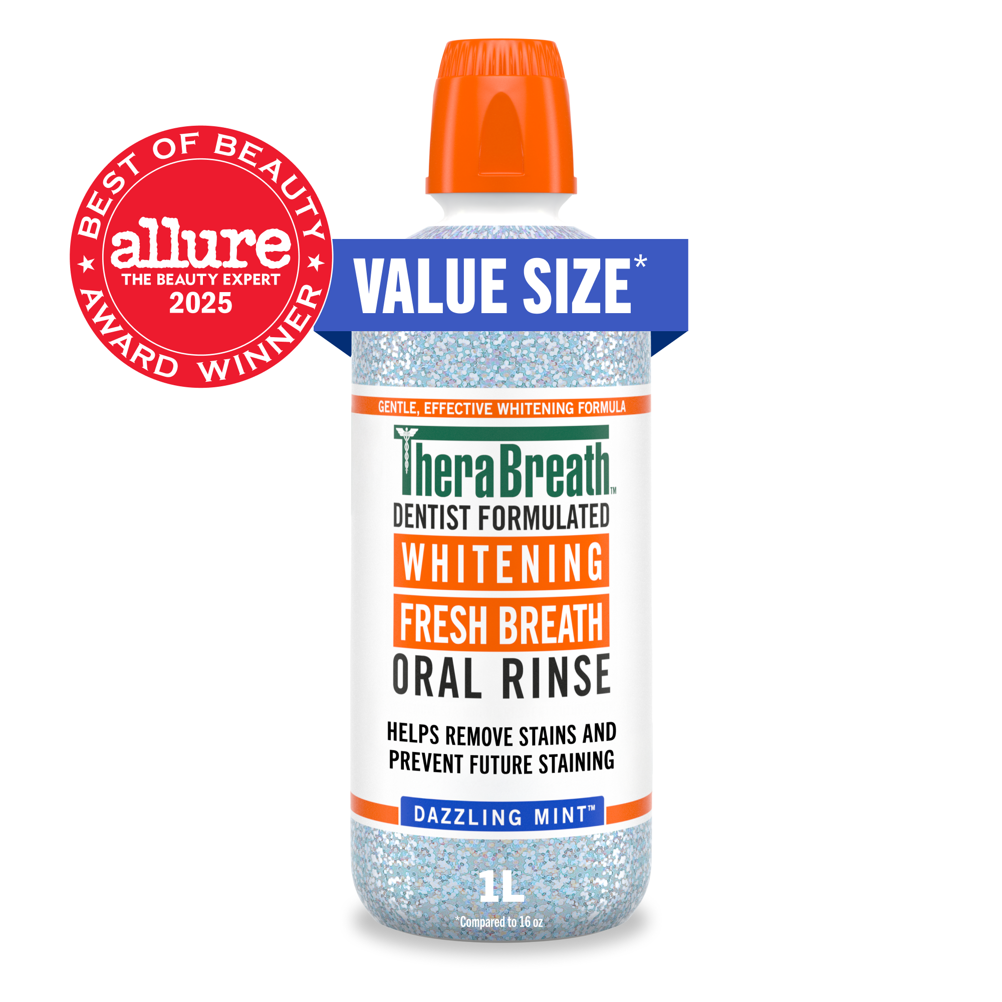 Whitening Fresh Breath Oral Rinse - Dazzling Mint (J2RS)