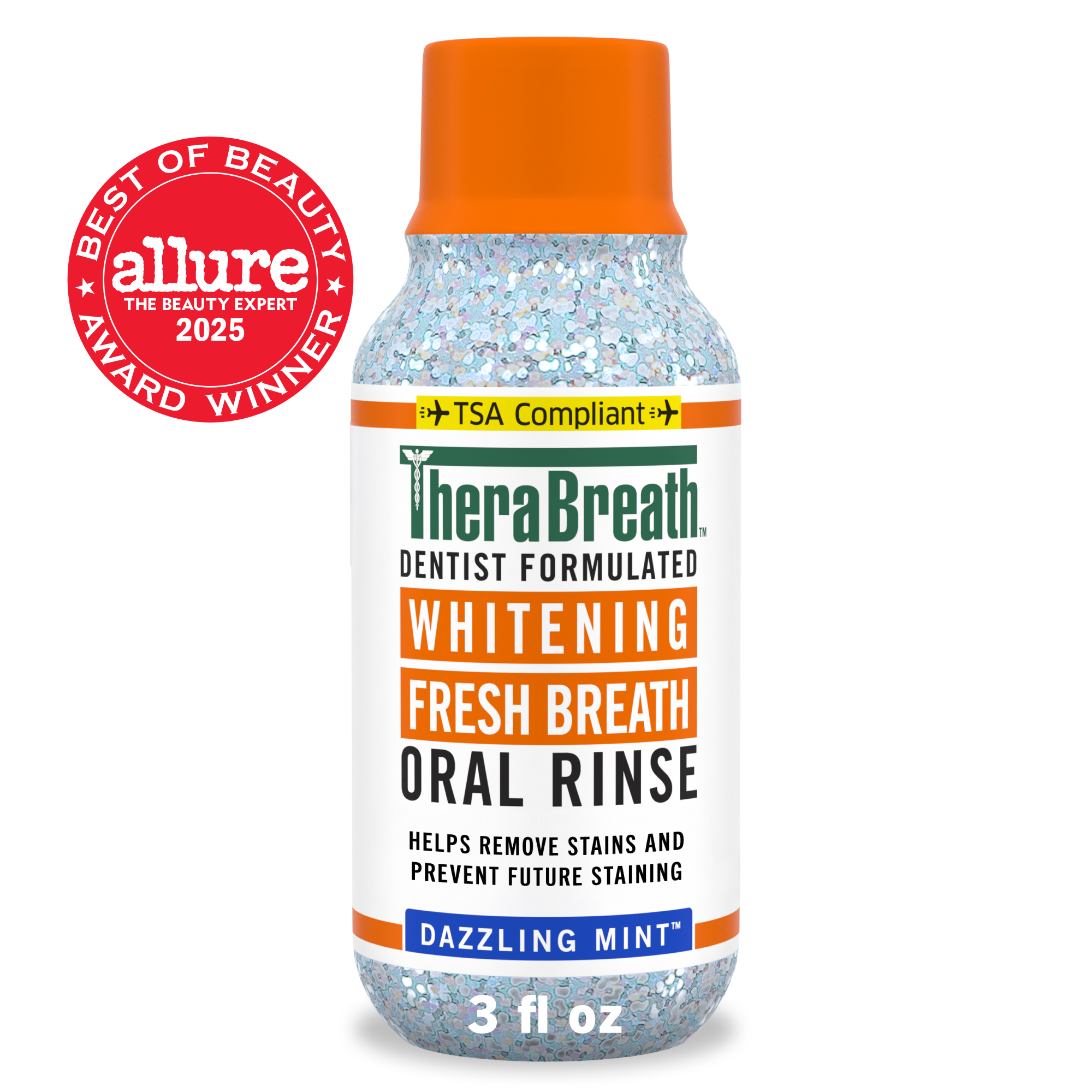 Whitening Fresh Breath Oral Rinse - Dazzling Mint (J2RS)