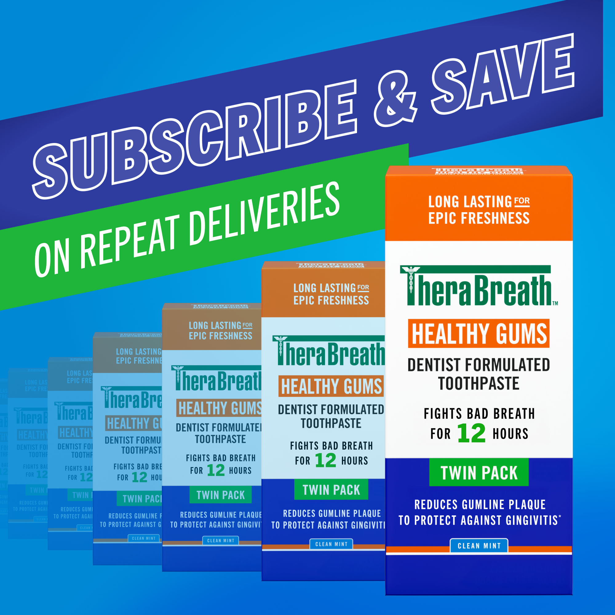 TheraBreath Healthy Gums Toothpaste, Helps Fight Gingivitis, Clean Mint (KINQ)