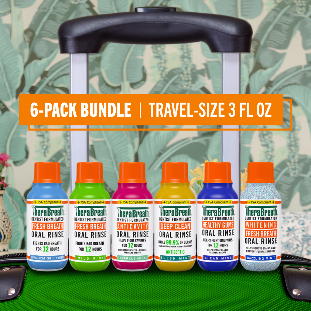 Travel-Size Mouthwash - TheraBreath Variety 6-Pack Bundle (CM09)