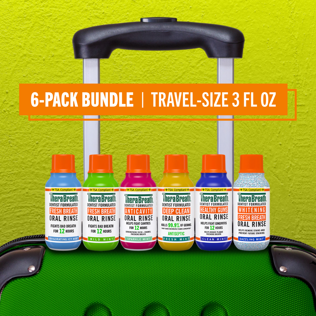 Travel-Size Mouthwash - TheraBreath Variety 6-Pack Bundle (CM09)