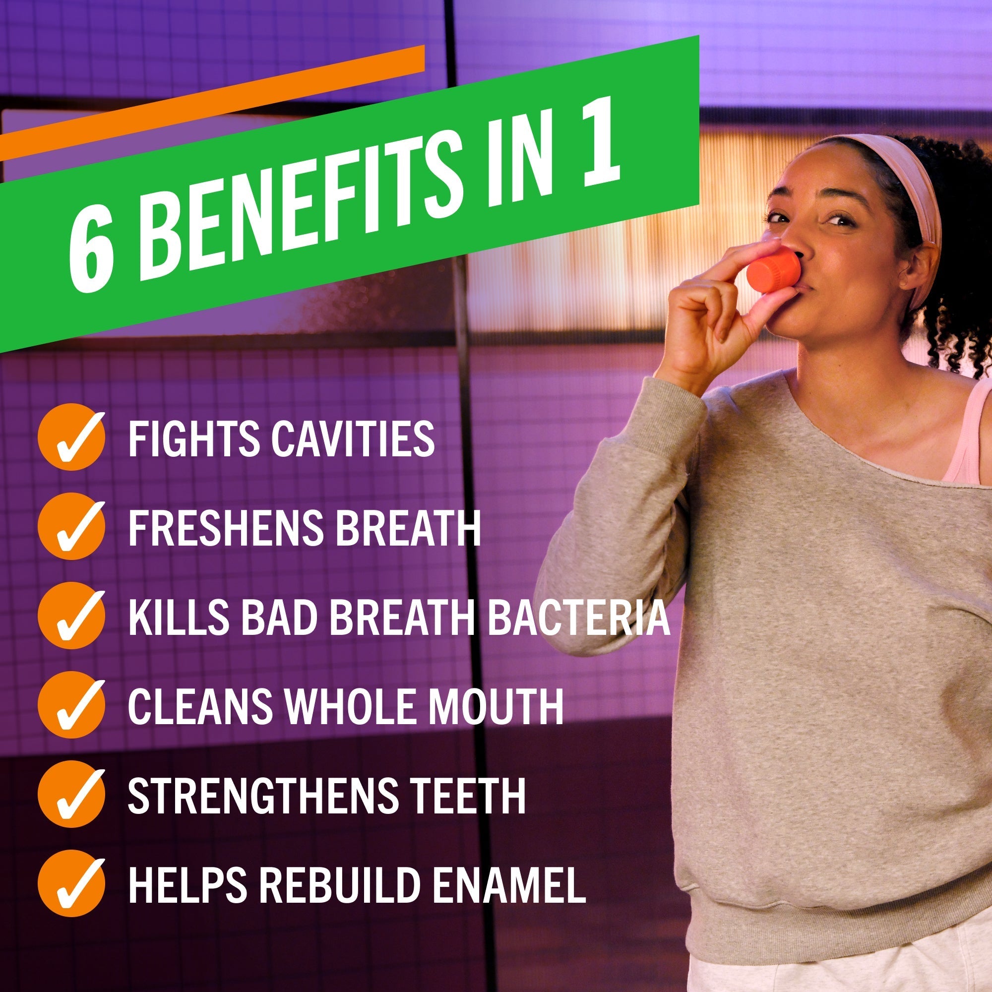 TheraBreath Complete Mouthwash, 6-in-1 Beneﬁts, Alcohol-Free, Revitalizing Mint (0JL9)