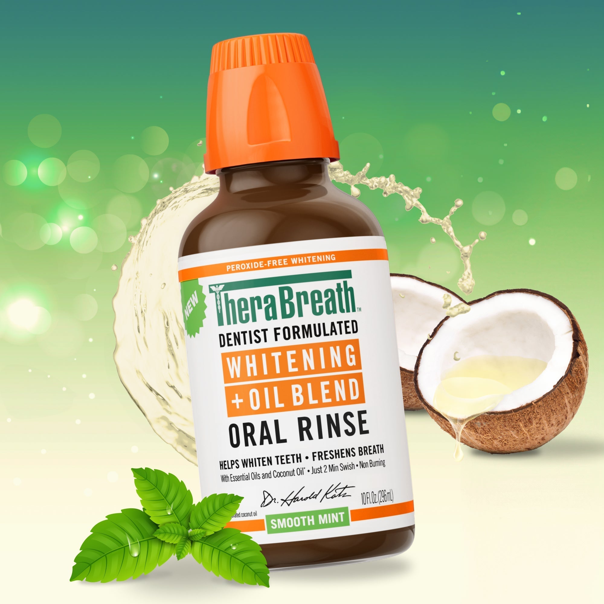 Whitening + Oil Blend Oral Rinse – Smooth Mint (K5CD)