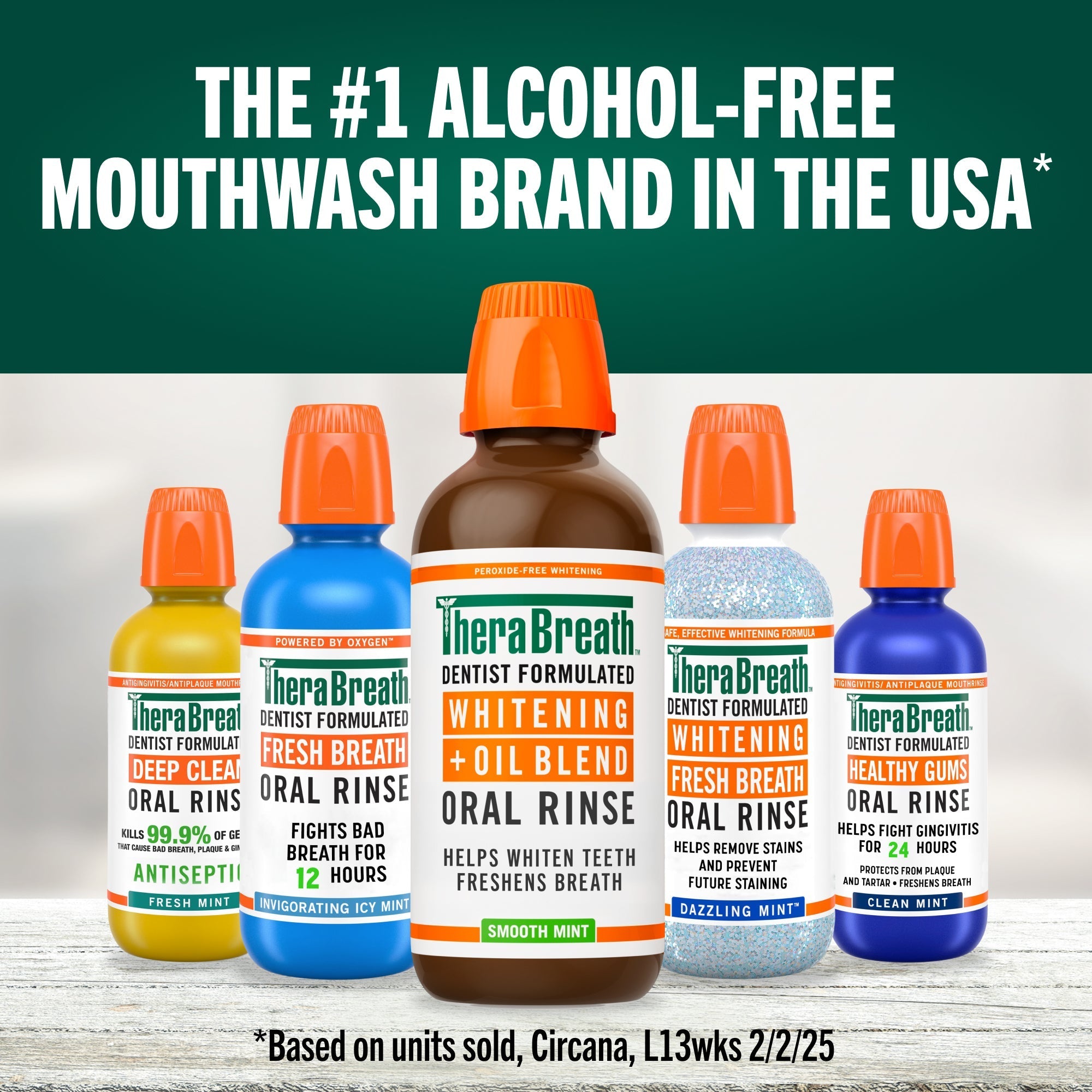 Whitening + Oil Blend Oral Rinse – Smooth Mint (K5CD)