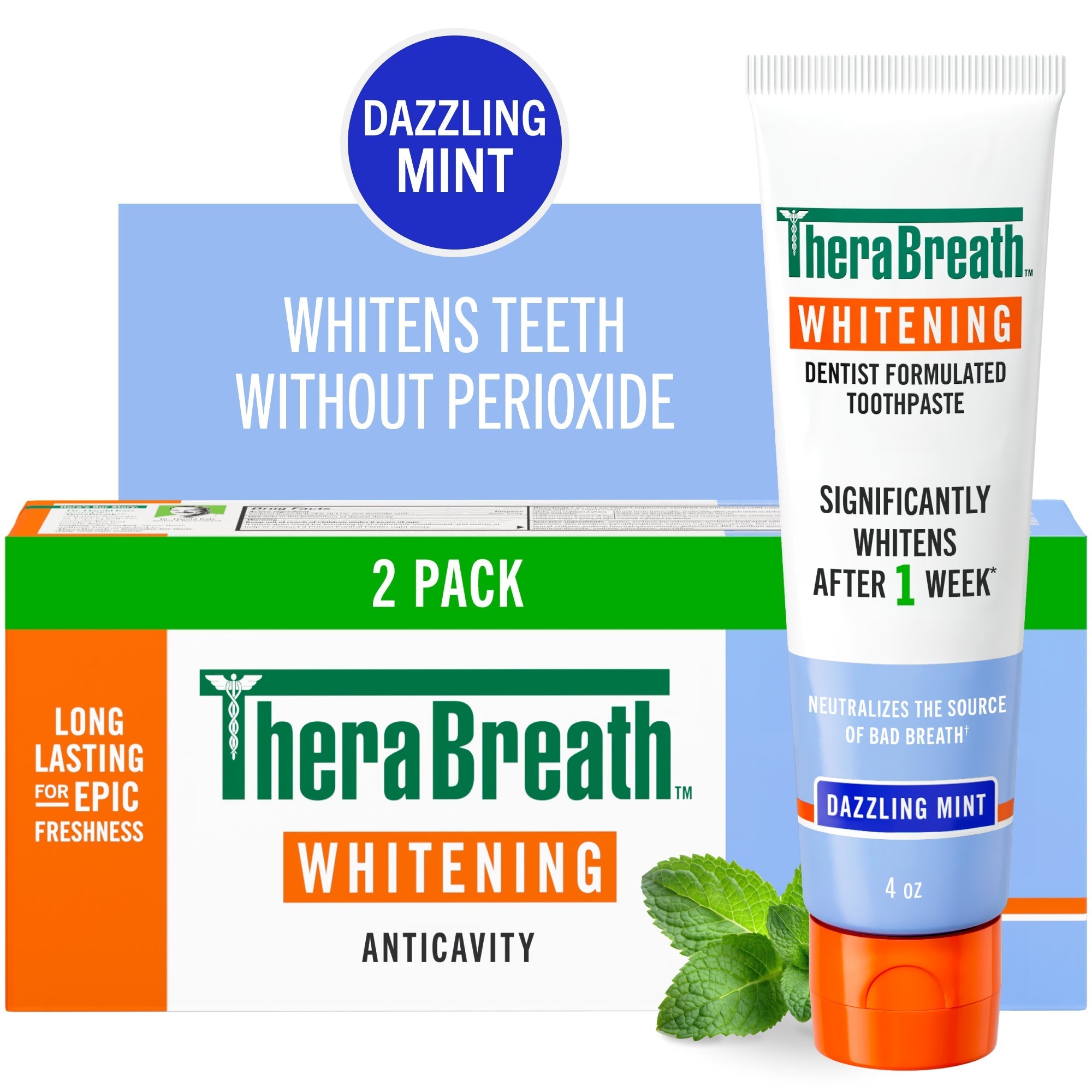 TheraBreath Whitening Oral Rinse & Toothpaste Bundle (T5ZN)