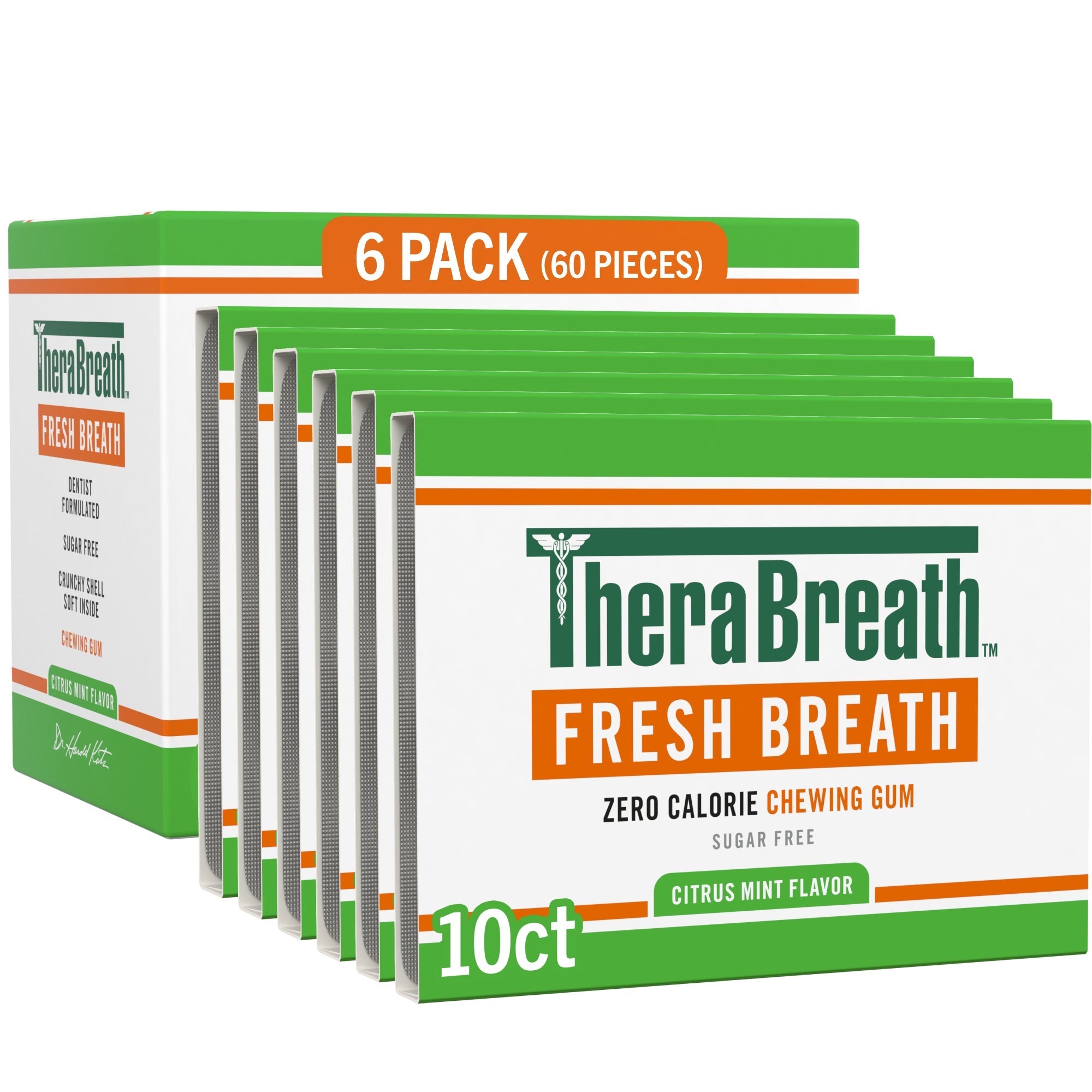 Fresh Breath Chewing Gum, Citrus Mint Flavor (T2DN)