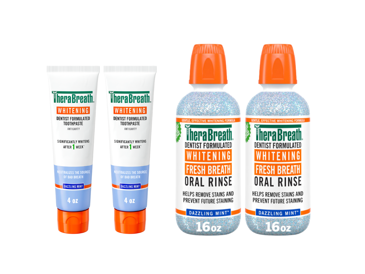 TheraBreath Whitening Oral Rinse & Toothpaste Bundle (T5ZN)